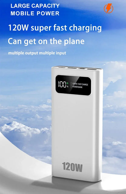 200,000mAh Power Bank – 120W Fast Charging for iPhone, Samsung, Xiaomi & More