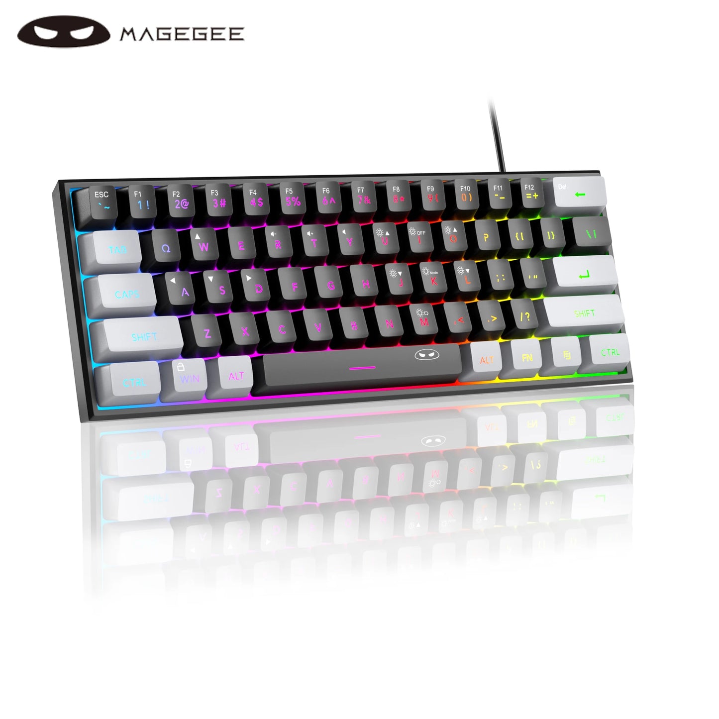 MageGee TS91 60% RGB Gaming Keyboard – Compact, Ergonomic, Waterproof