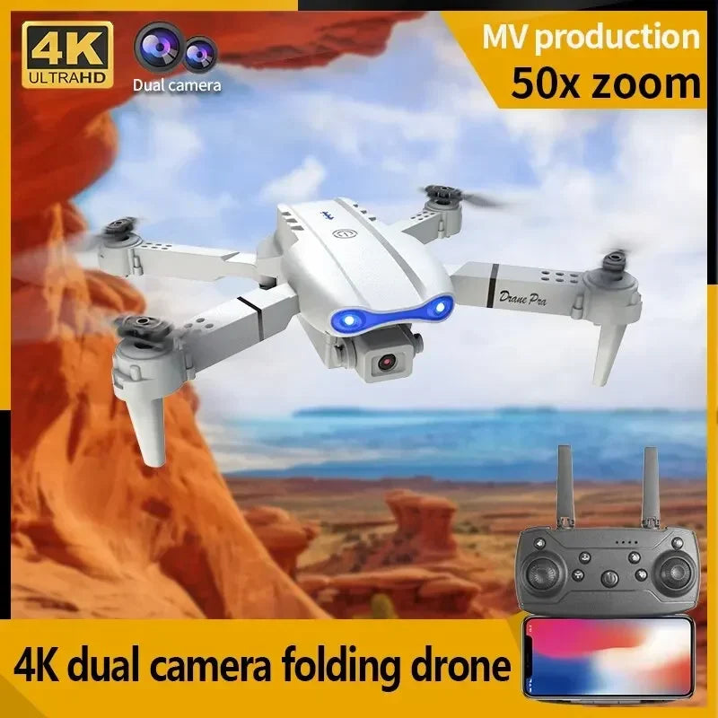 2024 E99Pro 4K RC Drone with HD Camera, Foldable WIFI FPV Helicopter