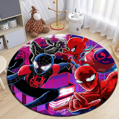 Spiderman Round Non-Slip Carpet for Kids’ Room and Play Area