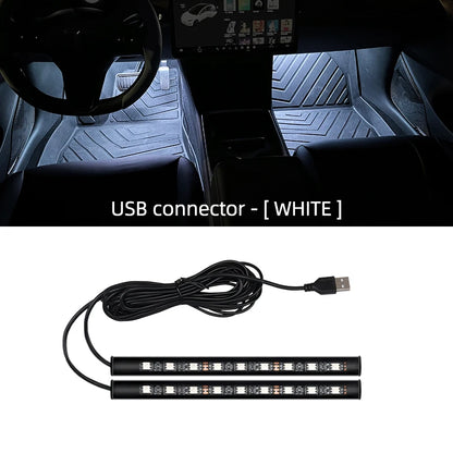 LED Car Ambient Footwell Light – USB Powered Neon Atmosphere Lamp