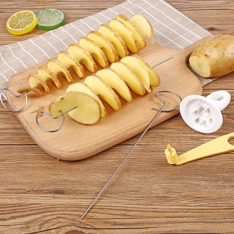 Stainless Steel Potato Spiral Slicer Cutter for Kitchen