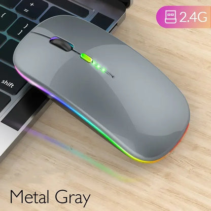 Bluetooth Wireless Mouse for MacBook – Rechargeable & Mute Gaming Mouse