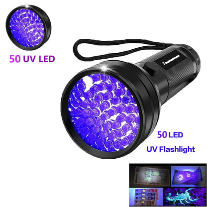 UV Flashlight 21/51/100 LED 395nm for Pet Stains & Bugs