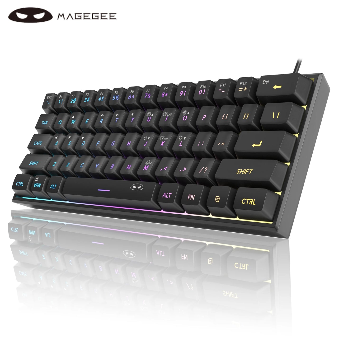 MageGee TS91 60% RGB Gaming Keyboard – Compact, Ergonomic, Waterproof