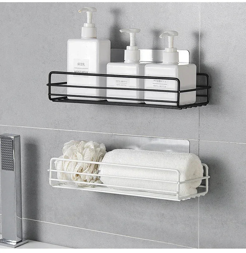 Wall-Mounted Corner Bathroom Shelf & Organizer with Drainage