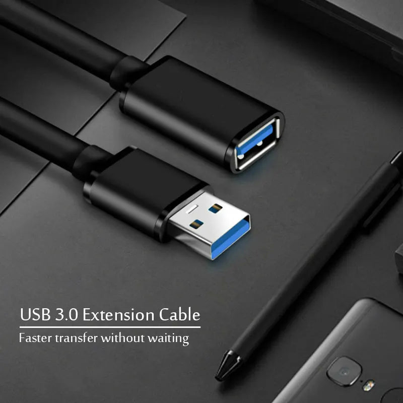 USB 3.0/2.0 Extension Cable Male to Female for Laptop/PC