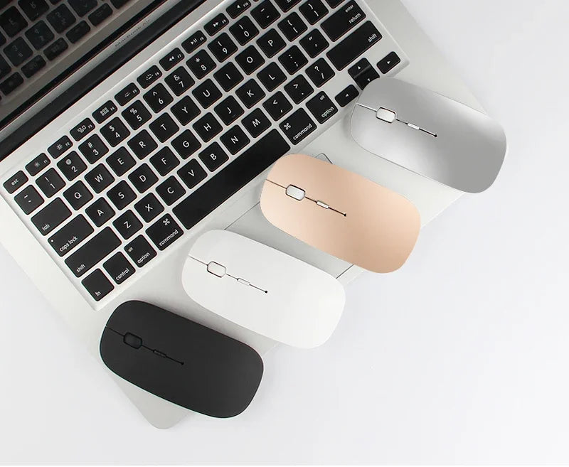 Bluetooth Wireless Mouse for MacBook – Rechargeable & Mute Gaming Mouse