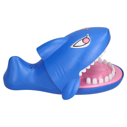 Shark Bite Game Biting Finger Pressing Shark Teeth Trick Toys with Light Laughter for Kids Party